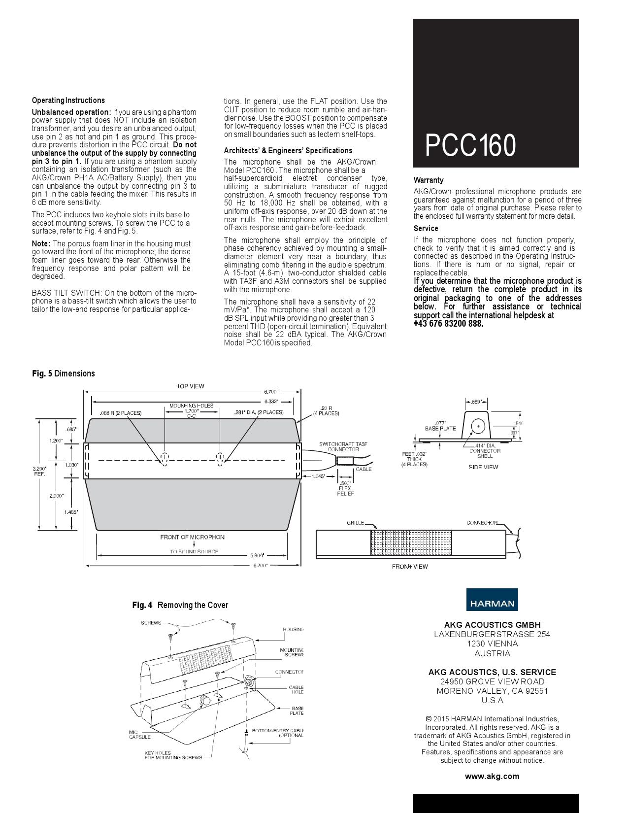 pcc160spec